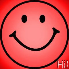 RED SMILEY - with text -super red