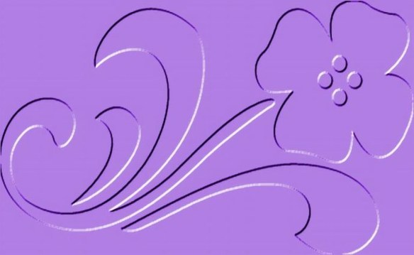 BLACK & WHITE FLOWER  - purple