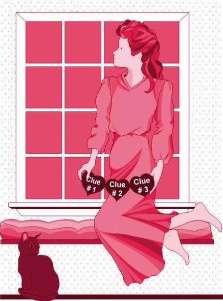 WOMAN AT WINDOW - RED