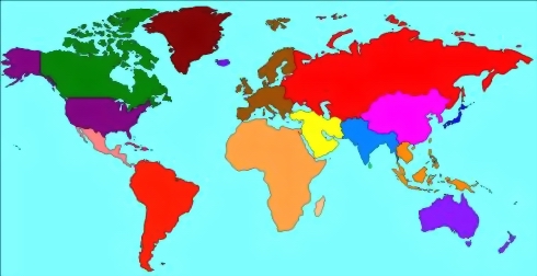 MAP - COLORED COUNTRIES