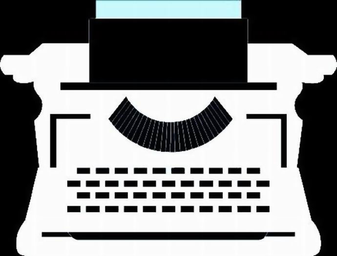 BLACK TYPEWRITER - NEGATIVE ENLARGED