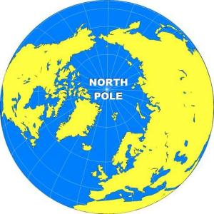GLOBE - NORTH POLE DARK BLUE CLEAR NAME