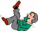 CARTOON MAN LYING DOWN LAUGHING 2