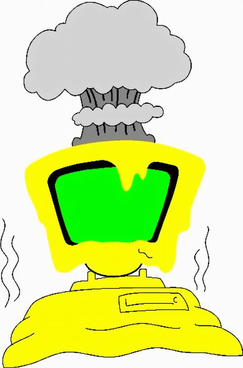COMPUTER EXPLODING
