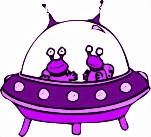 SPACESHIP CARTOON -PURPLE