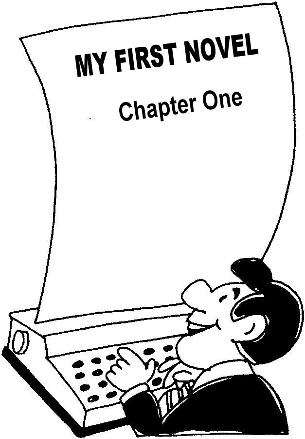 MAN TYPING HUGE PAGE - w. text