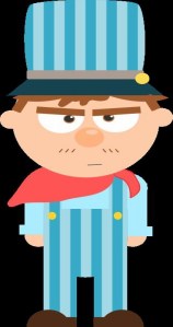 TRAIN ENGINEER CARTOON -- OPEN CLIPART