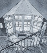 WINDOWS AND STAIRS FOR ART CENTER  SEPIA