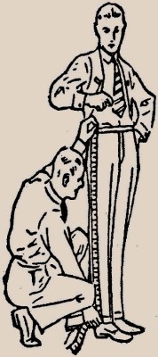 TALL MAN MEASURED - SEPIA