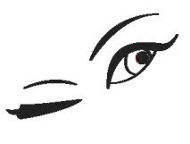 WINKING RIGHT EYE -BLACK