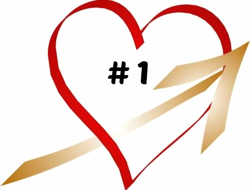 HEART W. GOLD ARROW w. # 1