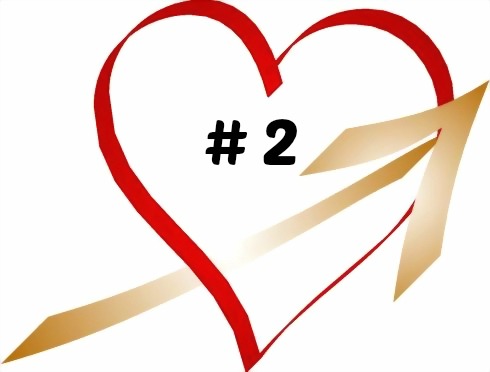 HEART W. GOLD ARROW w. # 2