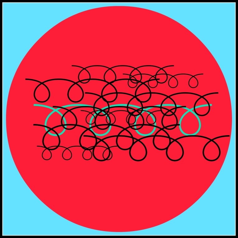 RED CIRCLE WITH GLASSES