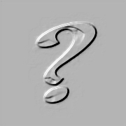 QUESTION MARK SILVER EMBOSSED