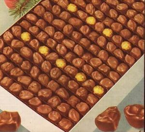 SEARS CHOCOLATES ONLY close up