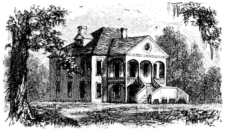 ANTEBELLUM MANSION - WOODLANDS - BONNIE BLUE PUB  FREE CLIP ART