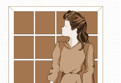 WOMAN AT WINDOW LOOKING BACK