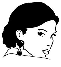 FACE LOOKING OVER SHOULDER