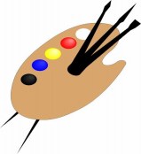 ART PALET AND BRUSHES