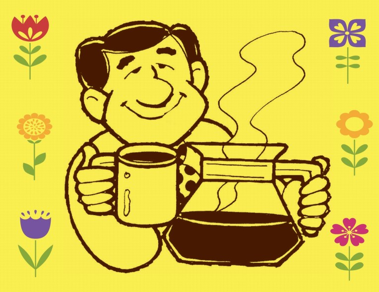 COFFEE MAN WITH FLOWERS - resized