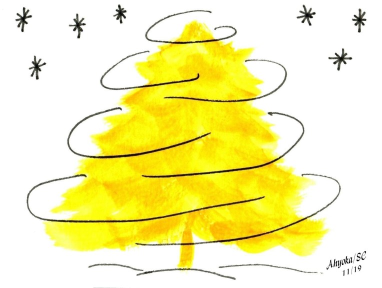 YELLOW TREE LIGHTENED IN U-LEAD w. credits