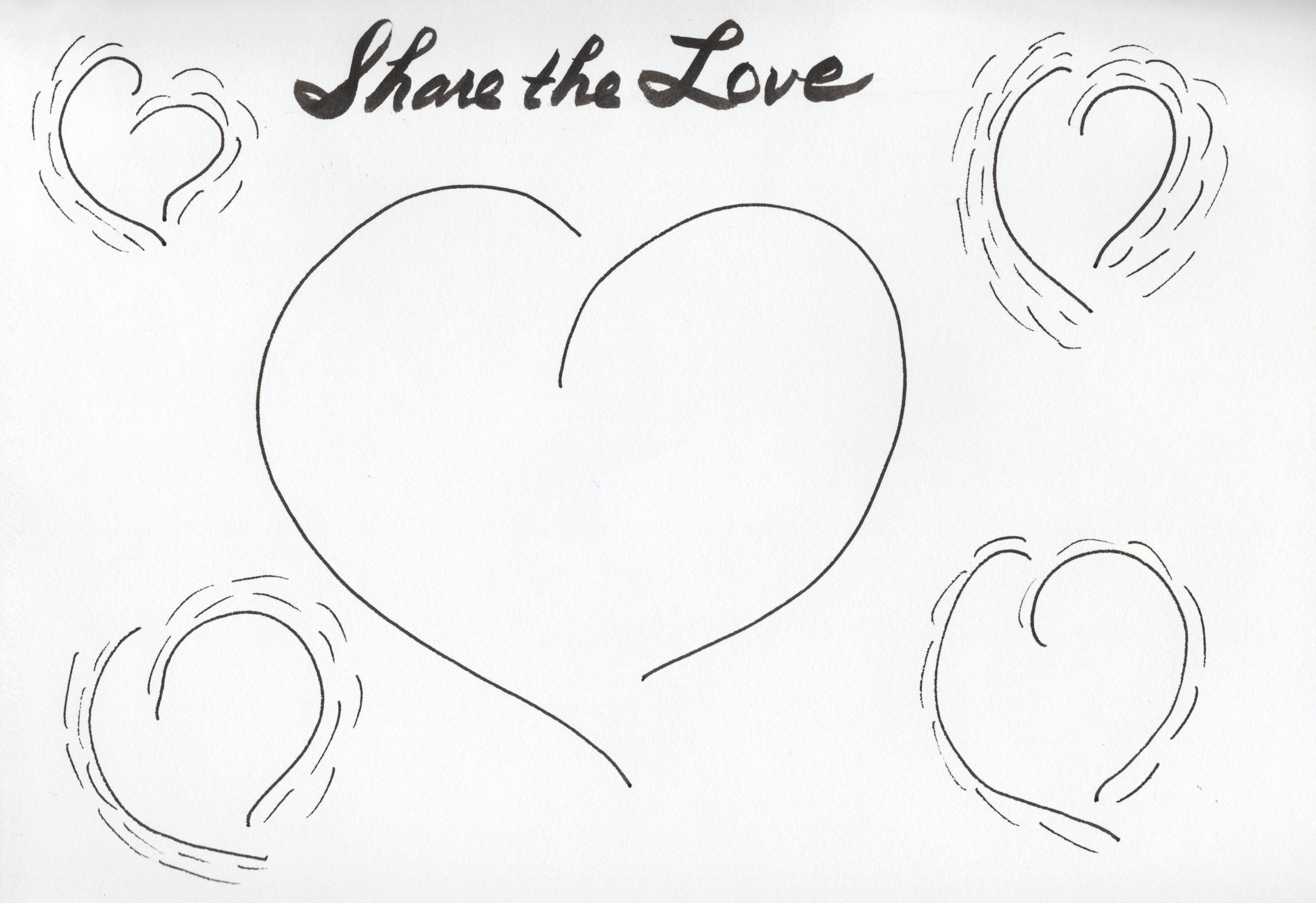 ABSTRACT HEARTS SKETCH