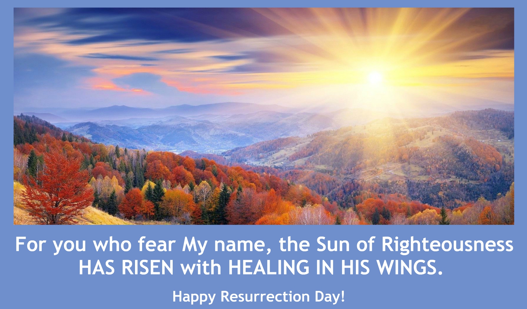 SUNRISE EASTER CARD, 2020